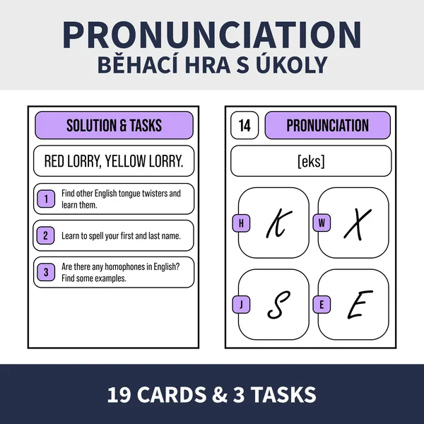 ENG - PRONUNCIATION (BĚHACÍ HRA, KVÍZ, ÚKOLY) 1
