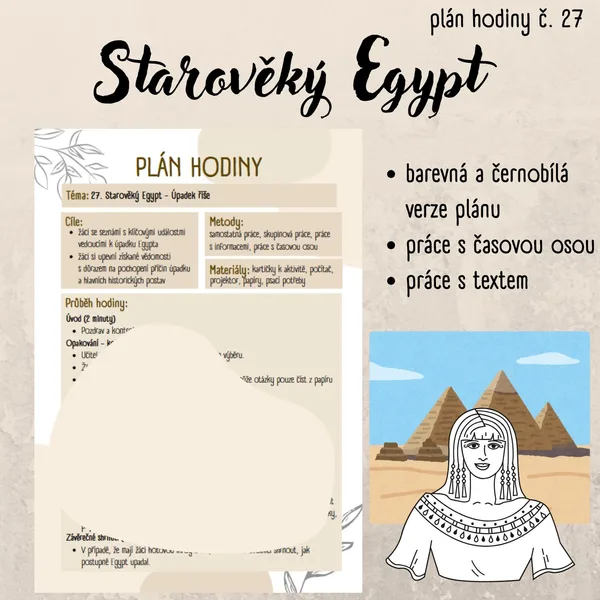 Plán hodiny (27) - 6. třída - Starověký Egypt, úpadek říše 1