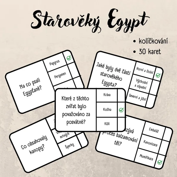 Starověký Egypt - kolíčkování 1