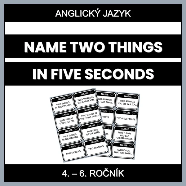 Name Two Things in Five Seconds (lehčí varianta) 1