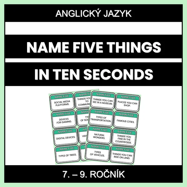 Name Five Things in Ten Seconds 1