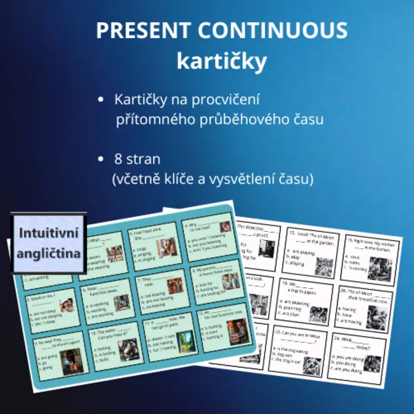 PRESENT CONTINUOUS kartičky 1
