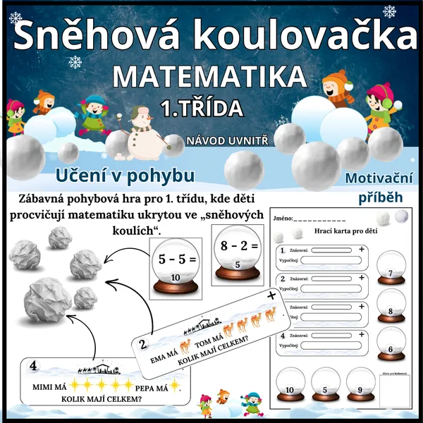 SNĚHOVÁ KOULOVAČKA - učení v pohybu 1. třída 1