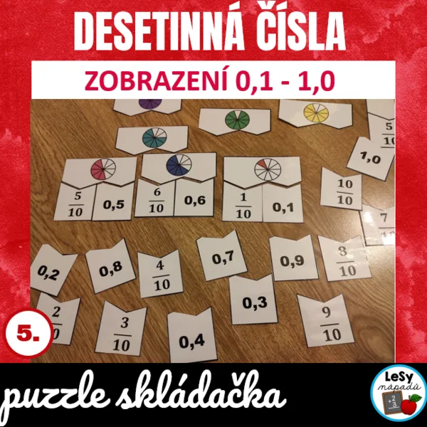 Desetinné číslo a desetinný zlomek - puzzle 1