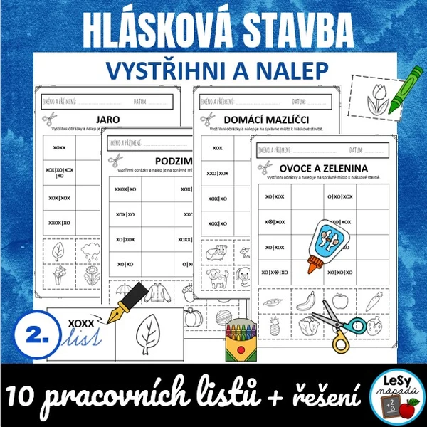 Hlásková stavba - vystřihni a nalep 1