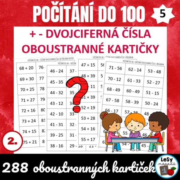 Počítání do 100, sčítání a odčítání dvojciferných čísel  1