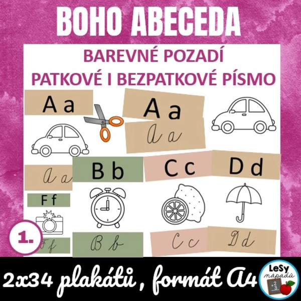 Boho abeceda - plakáty 1