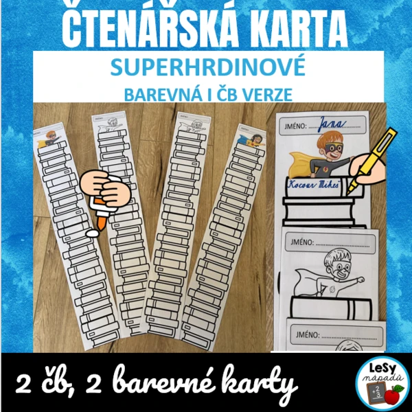 Superhrdinové - čtenářská karta 1