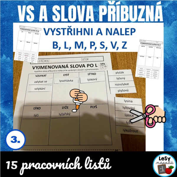 VS a slova příbuzná - vystřihni a nalep 1
