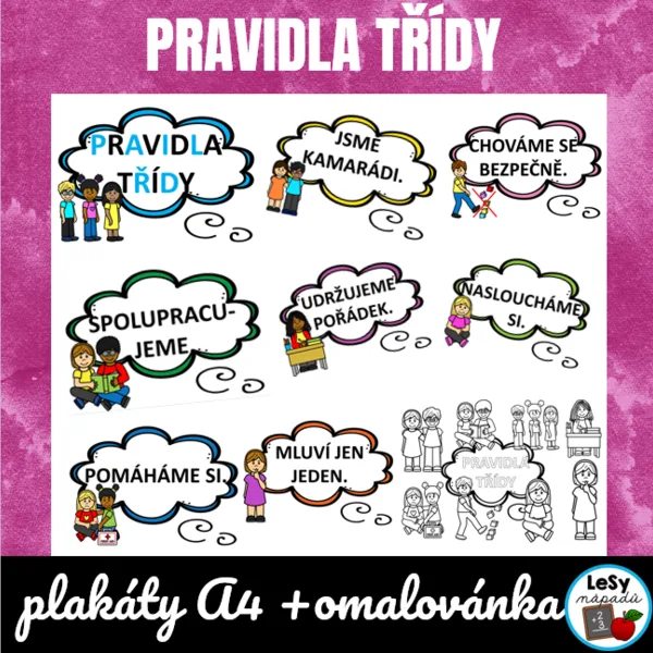 Pravidla třídy s omalovánkou 1