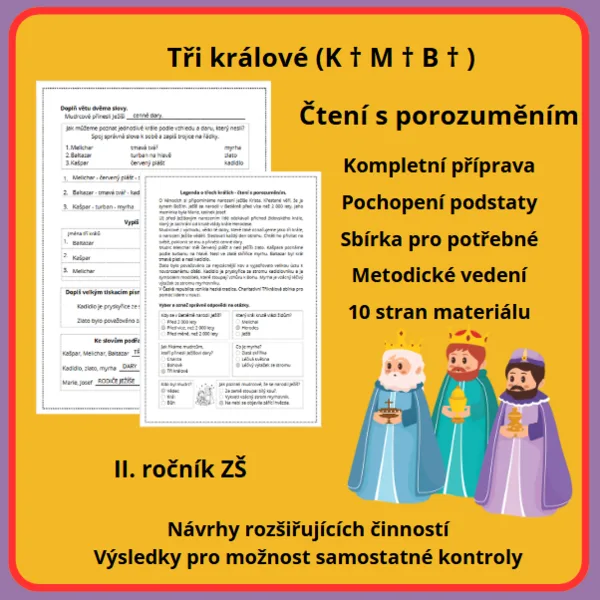 Tři králové - čtení s porozuměním a práce s textem 1