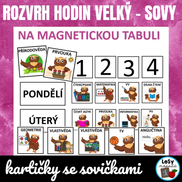 Sovy - rozvrh hodin velký 1