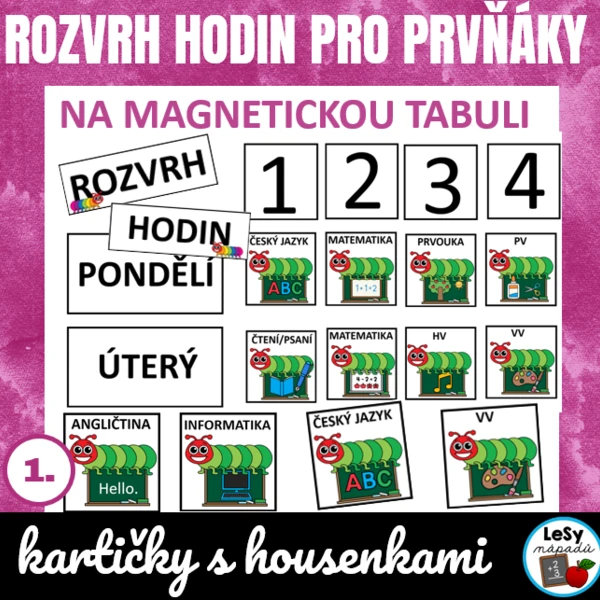 Housenka - rozvrh hodin, velký 1