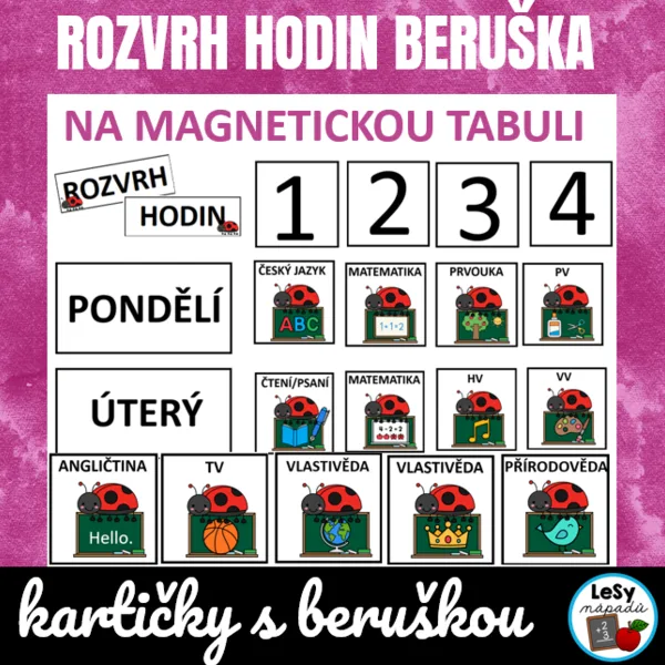 Rozvrh hodin - beruška, velký 1