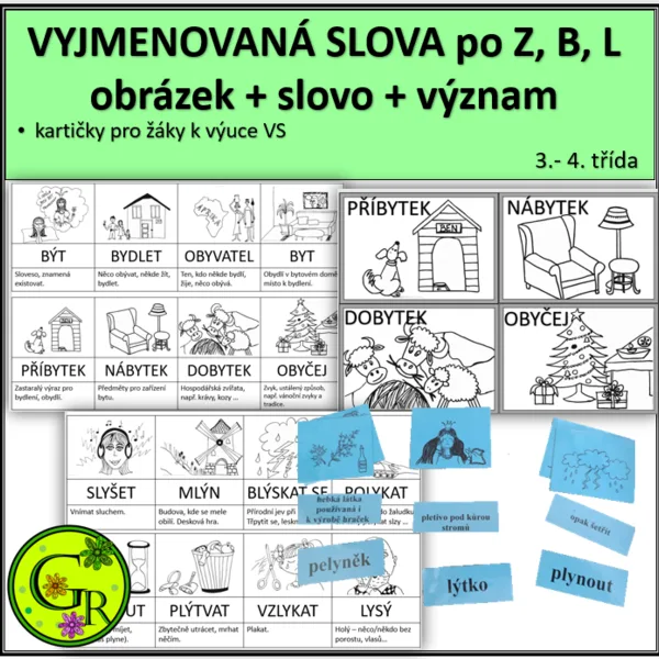 VYJMENOVANÁ SLOVA po Z, B, L - obrázek + slovo + význam 1