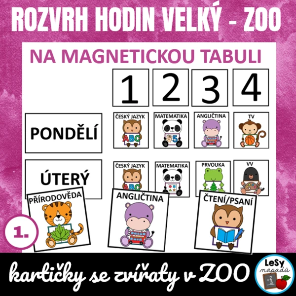 Rozvrh hodin velký - ZOO 1