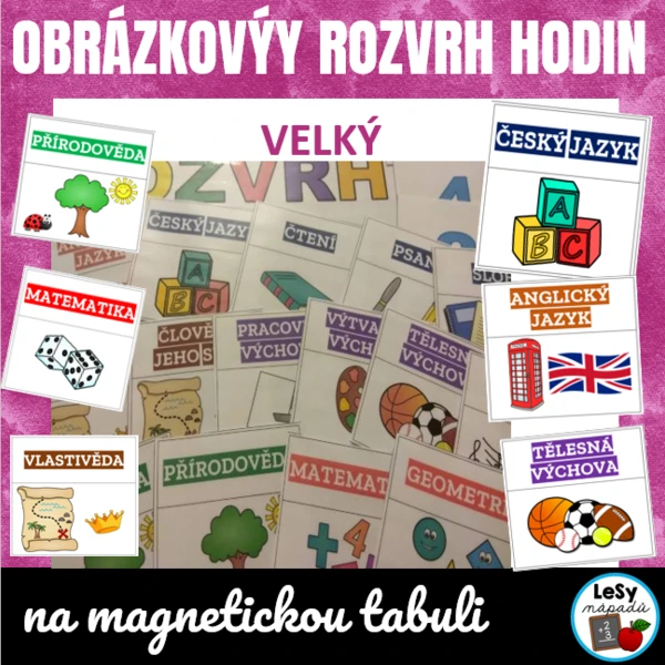 Obrázkový rozvrh hodin velký 1