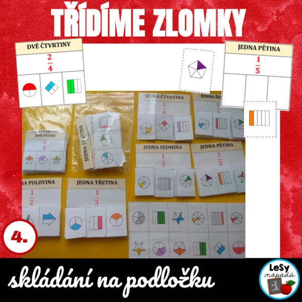Třídíme zlomky na podložku 1