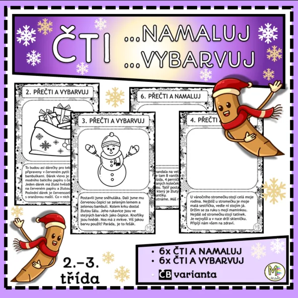 ČTI...A NAMALUJ...A VYBARVUJ- ZIMA 1