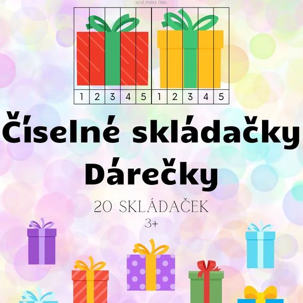 Číselné dárečkové skládačky - 20 skládaček 1