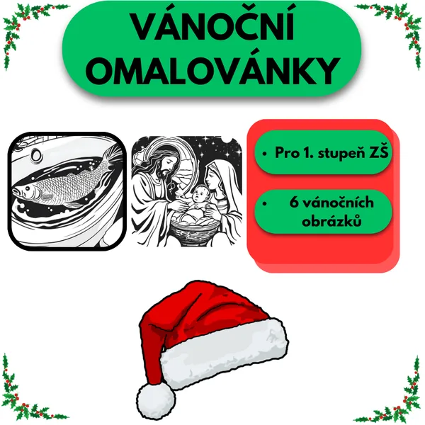 Vánoční omalovánky 1
