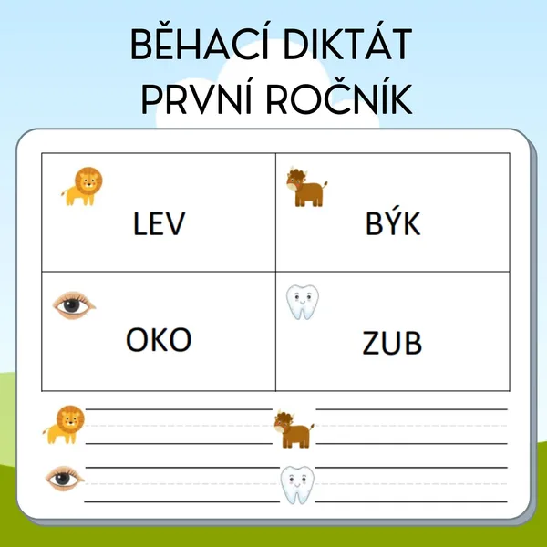 Běhací diktát - první ročník 1