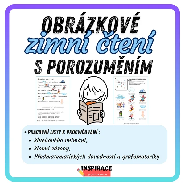 Obrázkové ZIMNÍ čtení s porozuměním 1