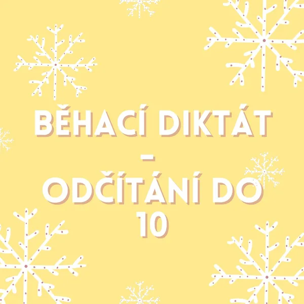 Běhací diktát - odčítání do 10 1