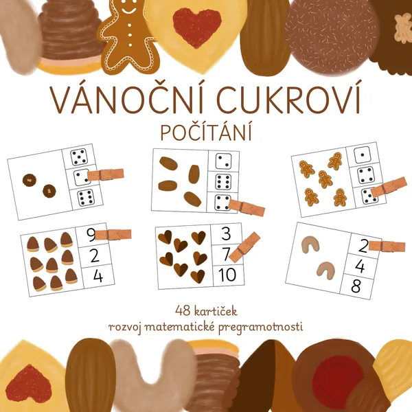 VÁNOČNÍ CUKROVÍ - počítání 1
