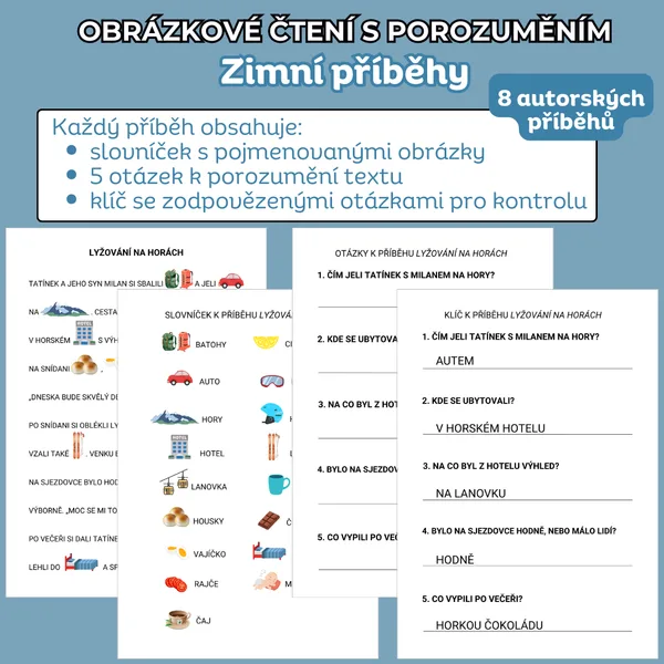 Obrázkové čtení s porozuměním - Zimní příběhy 1