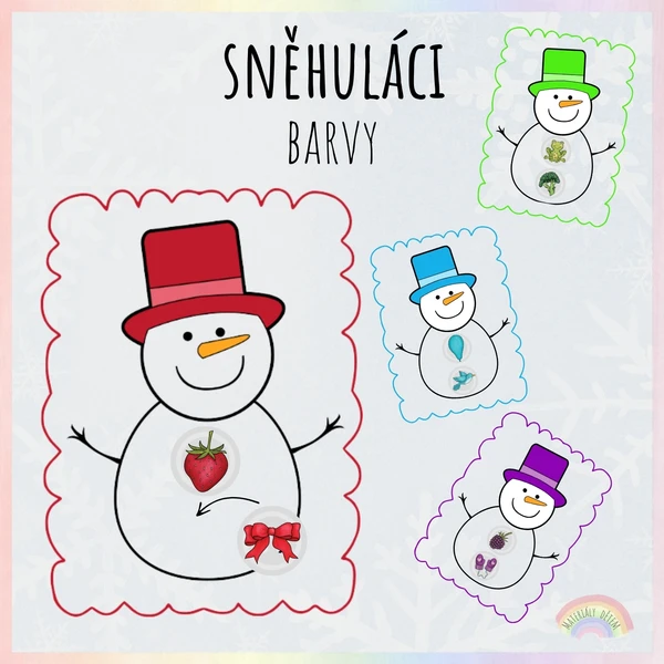 Sněhuláci, barvy 1