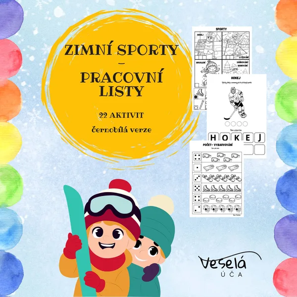 ZIMNÍ SPORTY- pracovní listy 1