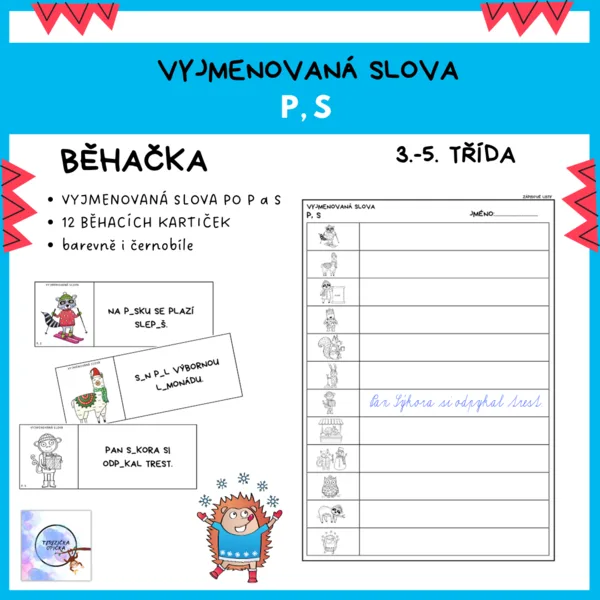 Vyjmenovaná slova po P a S - BĚHAČKA zima 1