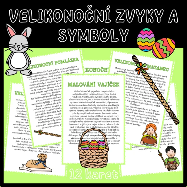 Velikonoční zvyky a symboly - karty 1