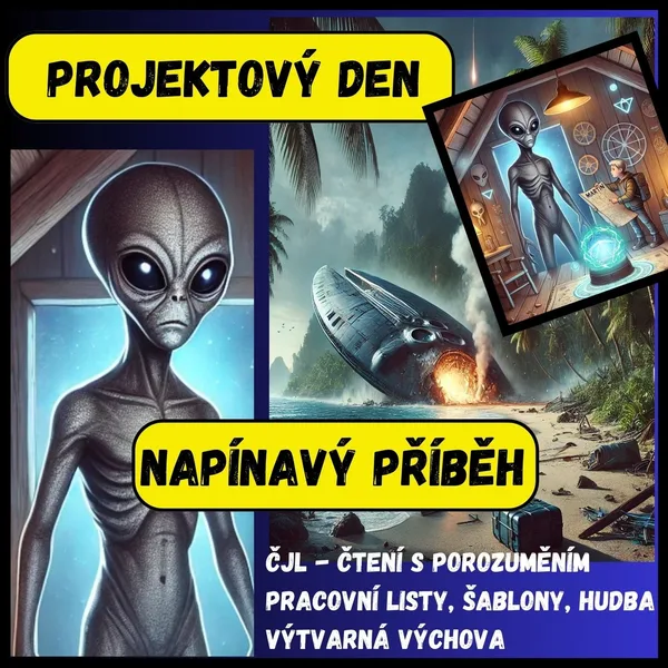 PROJEKTOVÝ DEN - MARTIN A TAJUPLNÝ OSTROV - čtení s porozuměním, výtvarná vých. 1