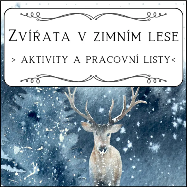 Zvířátka v zimním lese: pracovní listy a aktivity 1