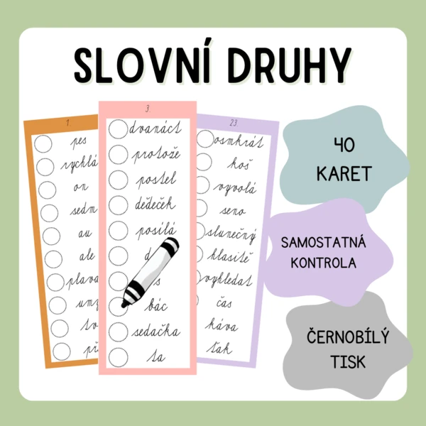 Rychlovky - slovní druhy 1