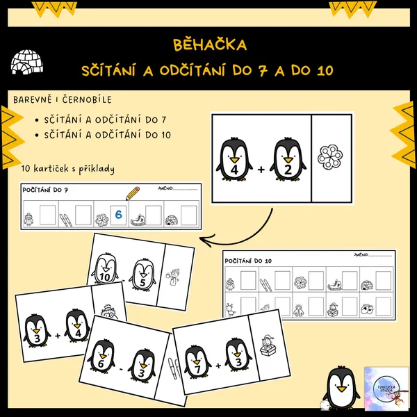 BĚHAČKA TUČŇÁCI - počítání do 7, počítání do 10 1