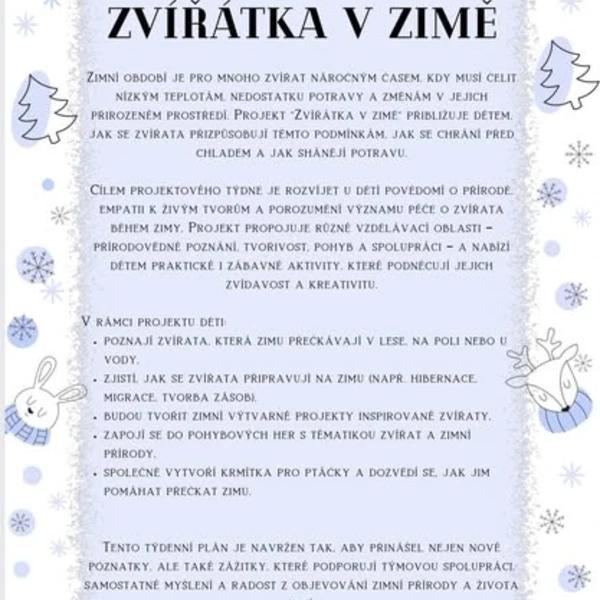 Zvířátka v zimě  1