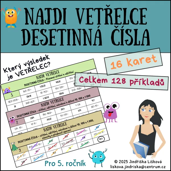 Najdi vetřelce s DESETINNÝMI ČÍSLY 1