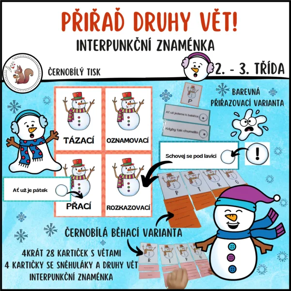 Přiřaď druhy vět! 1