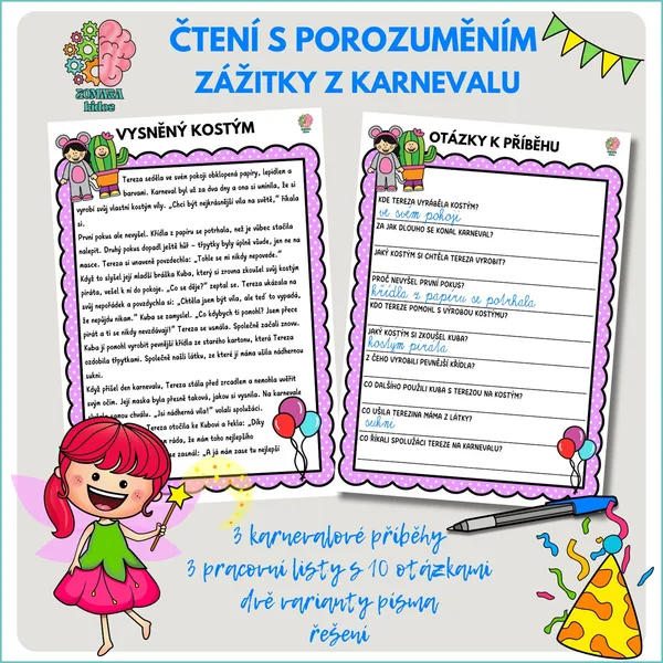 Čtení s porozuměním – zážitky z karnevalu  1