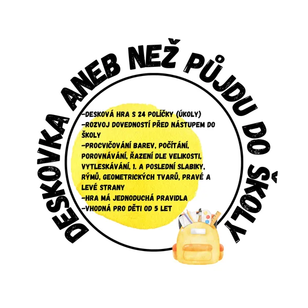 Než půjdu do školy- desková hra 1