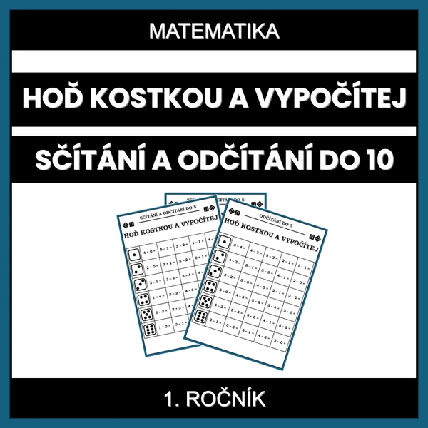 Hoď kostkou a vypočítej (počítání do 10) 1