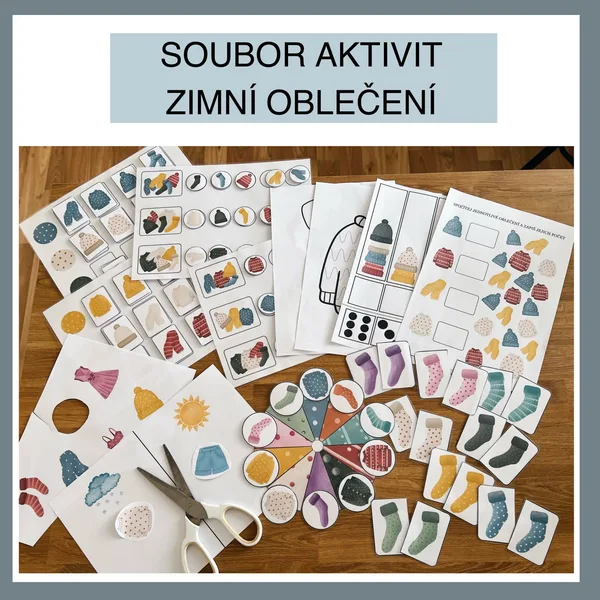 Soubor aktivit - zimní oblečení 1