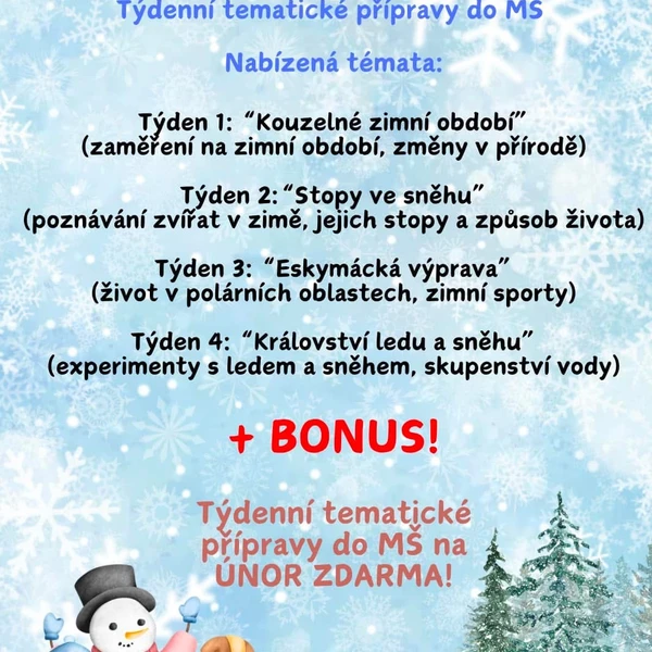 Leden - týdenní tematické přípravy do MŠ  1