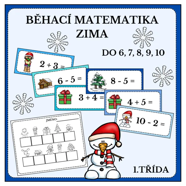 Běhací matematika do 10 - zima 1