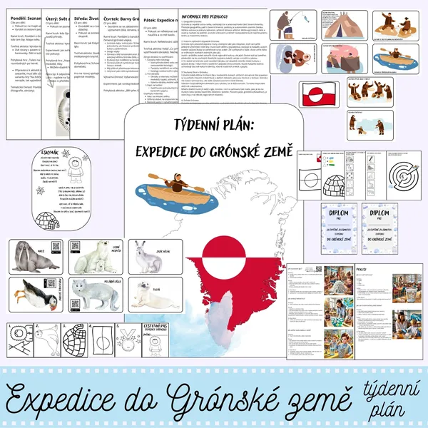 Eskymáci a Grónsko - Expedice do Grónské země - Týdenní plán 1