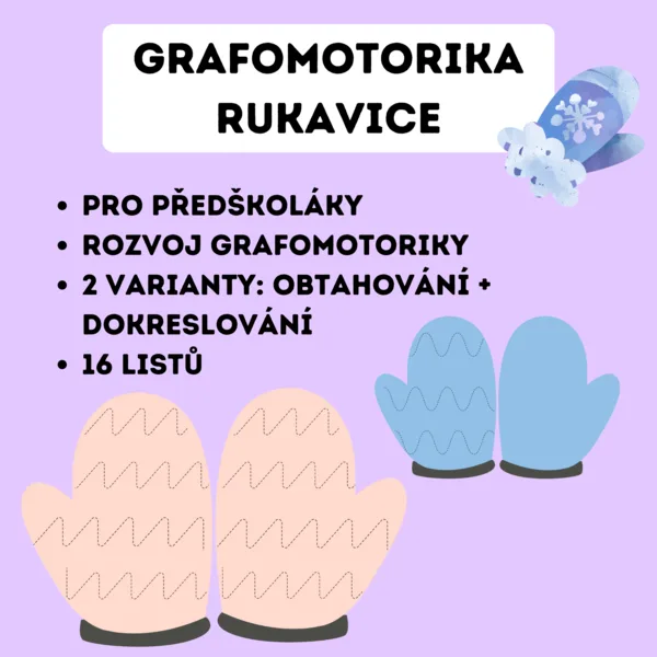Grafomotorické listy - rukavice 1