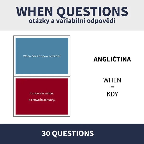 ENG - WHEN / KONVERZAČNÍ KARTIČKY (otázky a odpovědi) 1